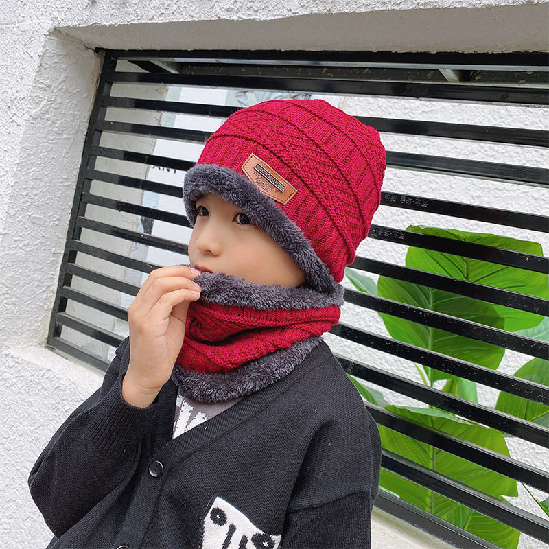 Winter Beanie Hat Scarf Set Warm Knit Hat Thick Fleece Lined Winter Hat Neck Warmer For Men Women by My Store