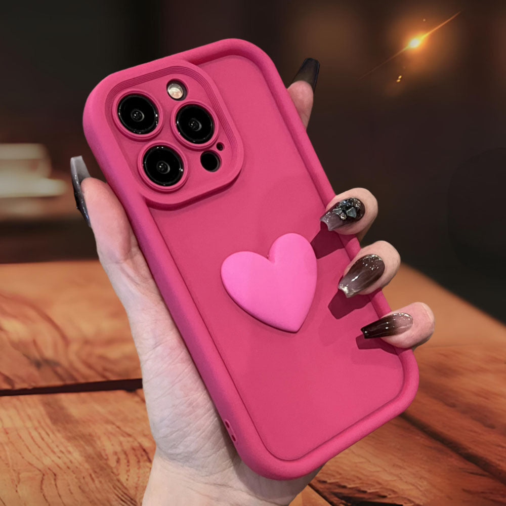 3D Love Suitable for Apple 15 Phone Protective Case Skin friendly Matte iPhone 14 ProMax Lens All Inclusive 16 by eprolo