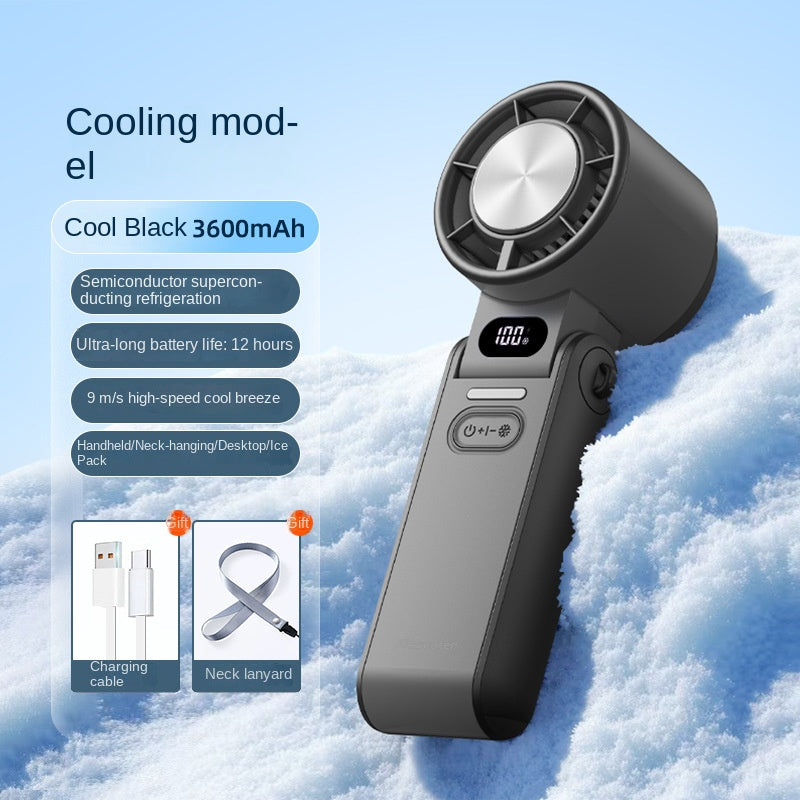Portable Foldable Neck Fan with Digital Display and Infinite Speed Control, Compact Cooling Handheld Fan for Outdoor Use by eprolo