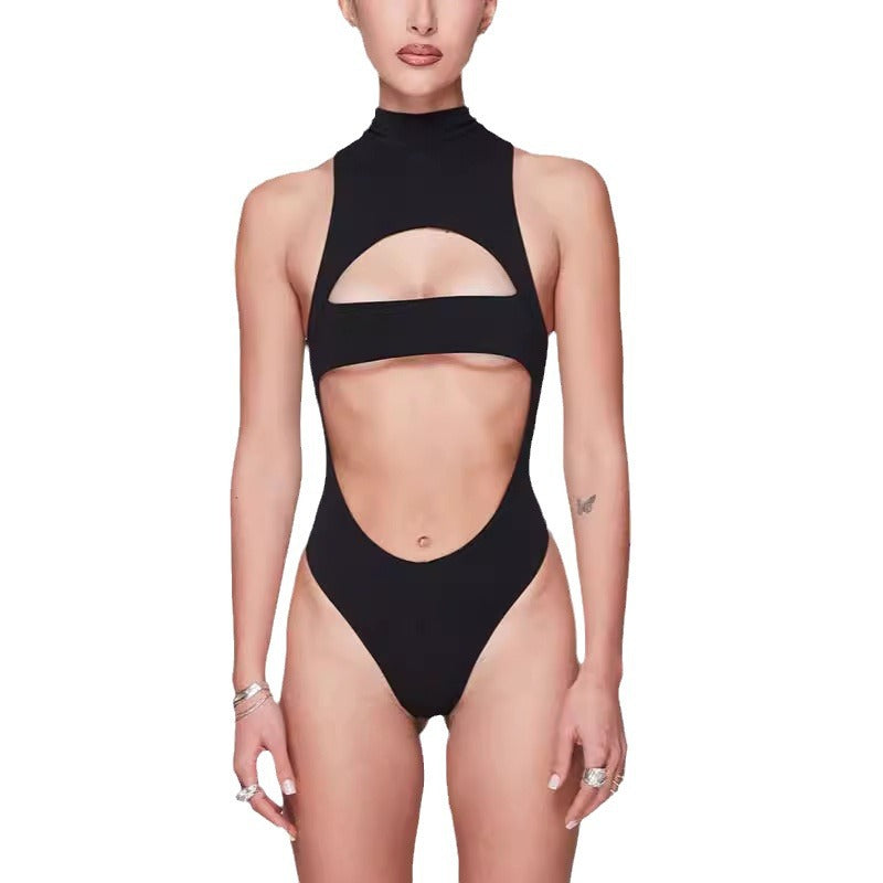 fashion trend ins style hollow out navel slimming jumpsuit by eprolo