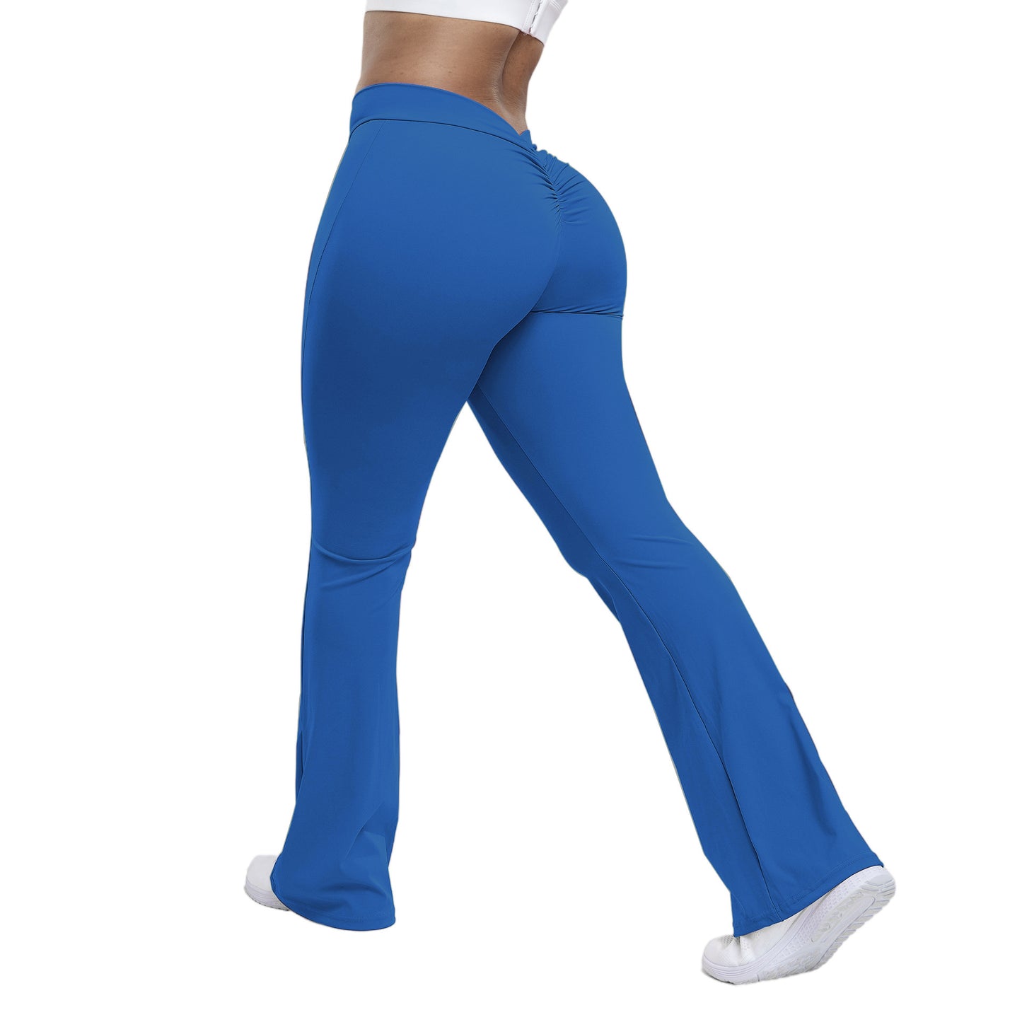 Peach trumpet pants for women, yoga high waisted and hip lifting tight pants, wide leg fitness pants for women by eprolo