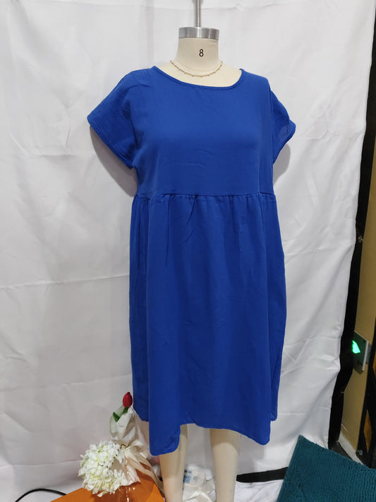 Women’s Summer A-Line Dress with Pockets by DERILUJA LLC