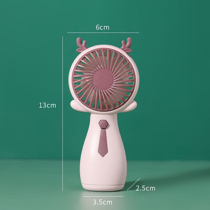 Girls Fan Cute Fan Antlers Small Fan Handheld Fan Mini Portable Fan Company Gift Fan by eprolo