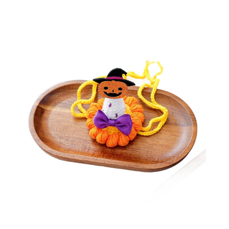 Pet Accessories Hat Halloween Festival Small Size Wizard Pumpkin Hat for Dogs and Cats Knit Hat for Small Dogs by eprolo