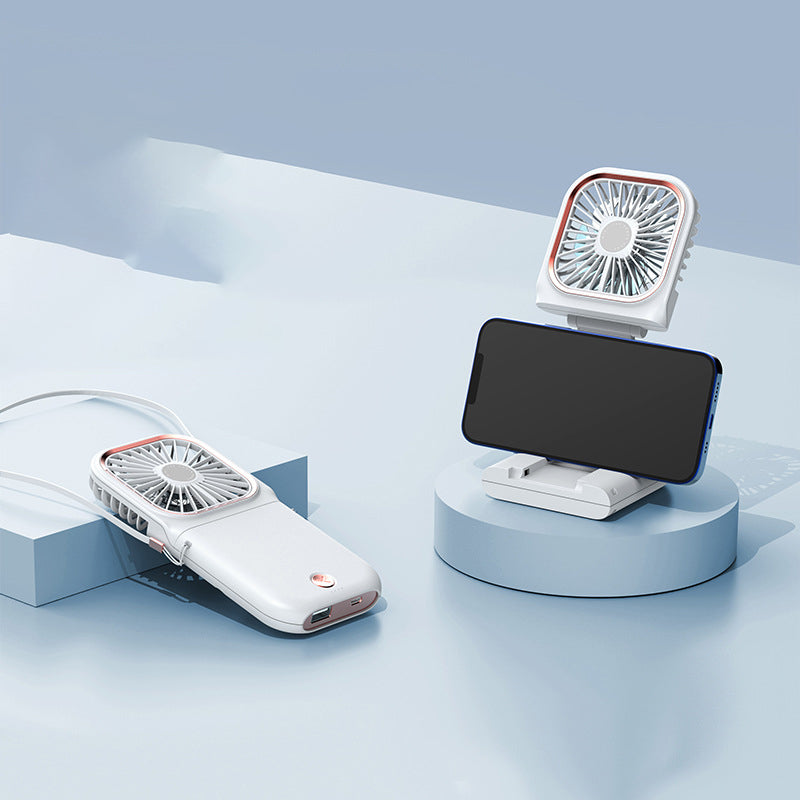 New Folding Hanging Neck Fan USB Charging Treasure Desktop Portable Mute Handheld Mini Fan by eprolo