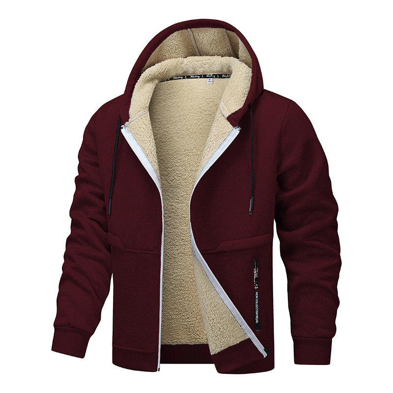 Men's Fashion Lambswool Thickened Coat Sweatshirt by My Store