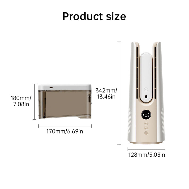 2025 NEW Portable Tower Fan – 6 Speeds, Mist Bladeless, for Bedroom/Living Room/Office by eprolo