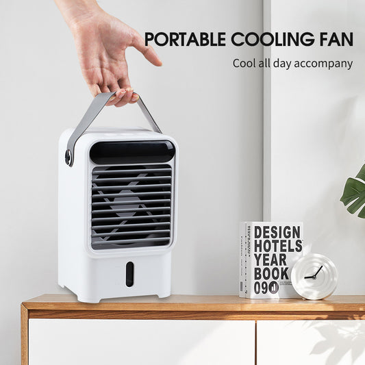 3-Speed Water Circulation Electric Fan Mini Air-Conditioning Fan USB Humidification Spray Cold Fan Desktop Portable Air-Conditioning Fan by eprolo
