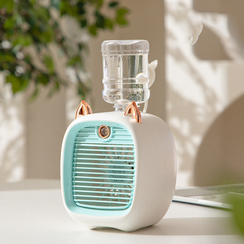 Humidifying Spray Mini Fan Office Desktop Air Cooler USB Charging Portable Desktop Small Fan by eprolo