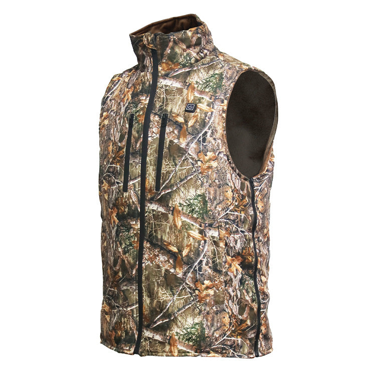 USB charging heating warmth outdoor sports forest camouflage hunting cold proof vest by eprolo