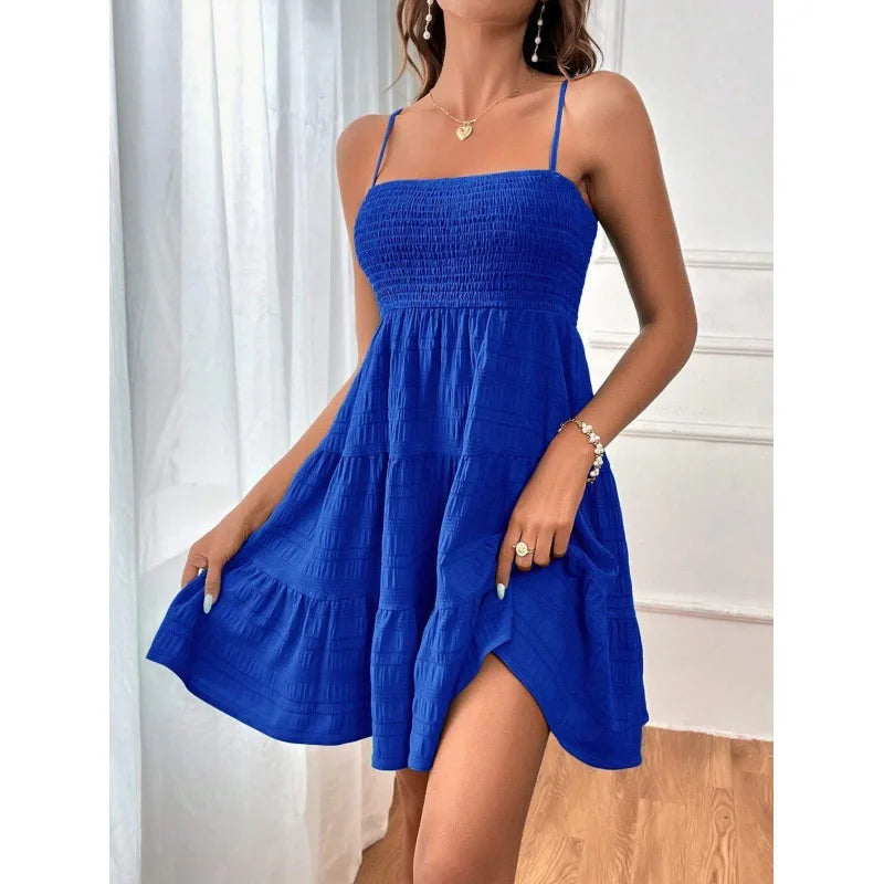 Dress Summer Casual Vacation Beach Wear by DERILUJA LLC