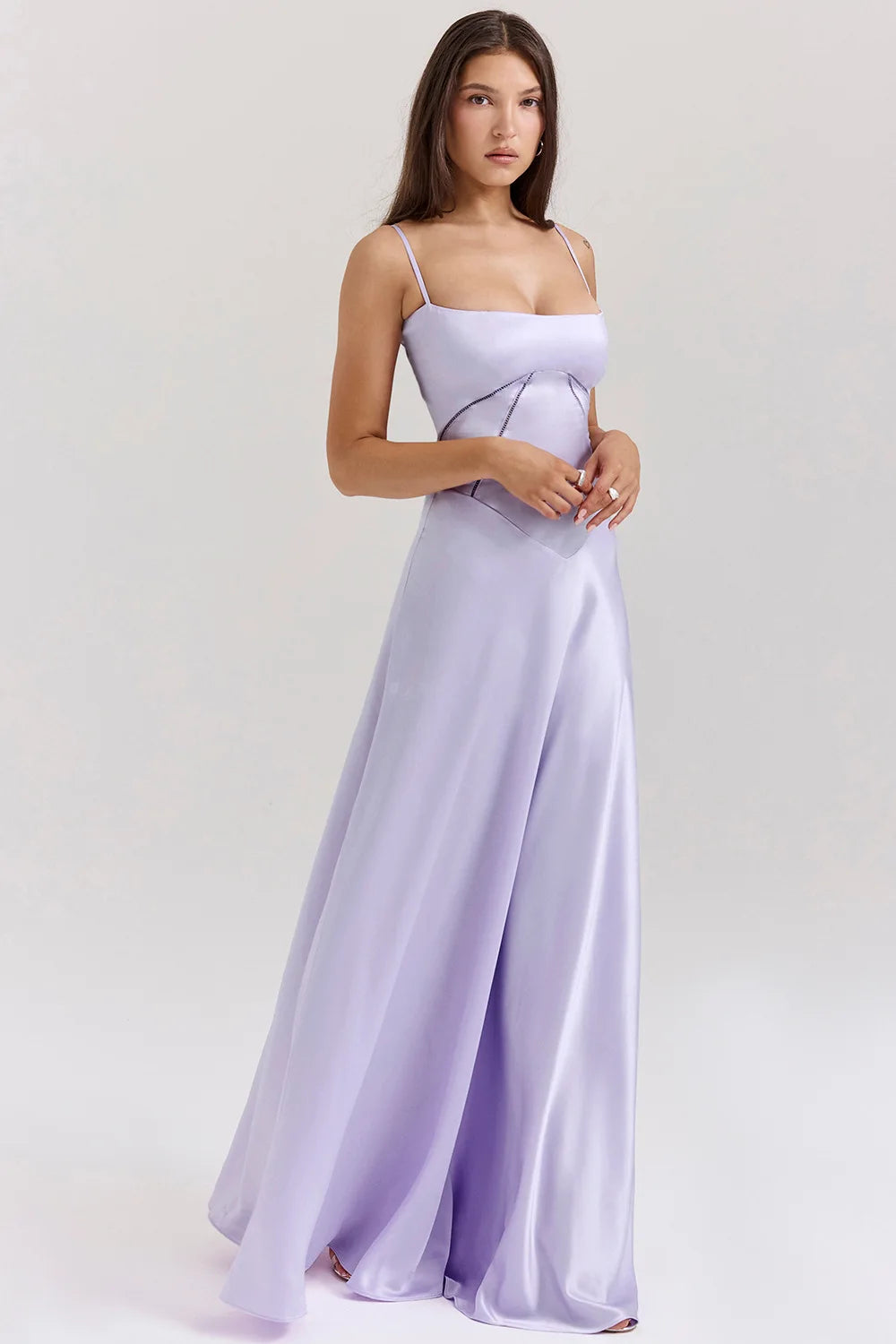 Women's new sexy slip dress slim backless dress long evening dress for women by DERILUJA LLC