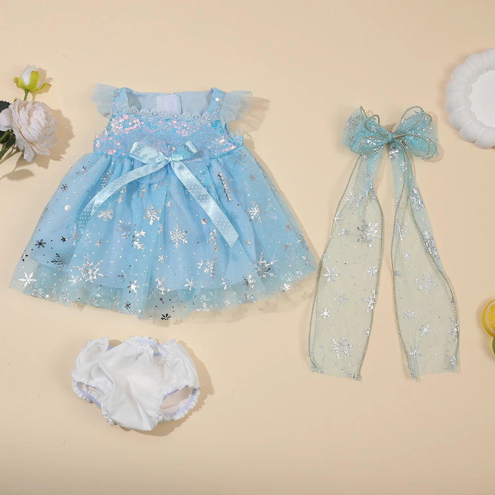 Doll Clothes Reborn Baby Dolls Clothes Dress For 55cm Reborn Doll DIY Handmade Princess Dress Dolls Accessories Kid Toy Gifts by DERILUJA LLC