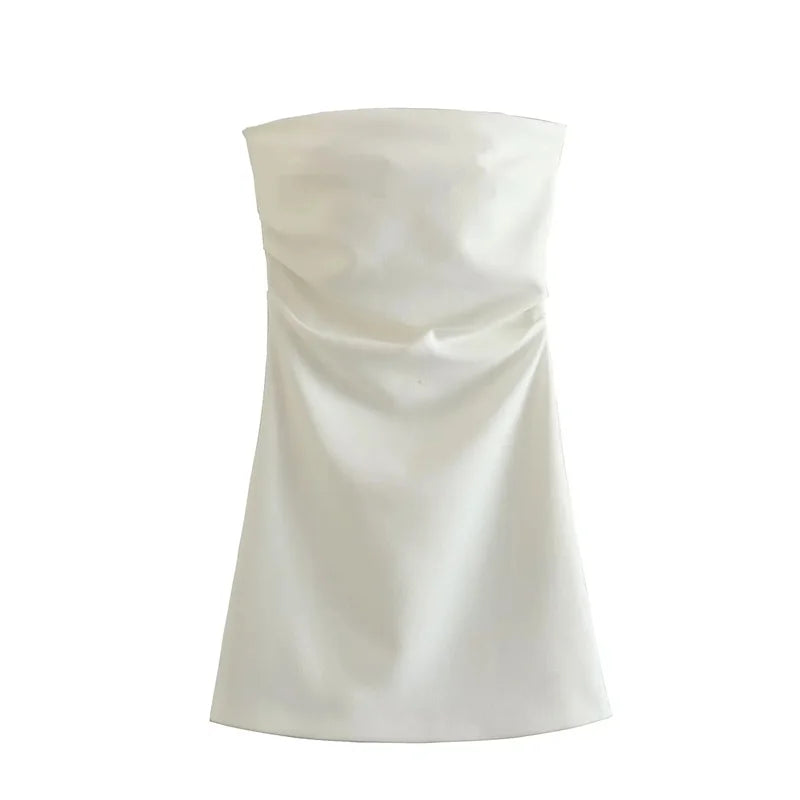 Mini Dress Woman Blue Black White Bodycon Dress Women Backless Sleeveless Summer Sexy Party Short Dresses by DERILUJA LLC
