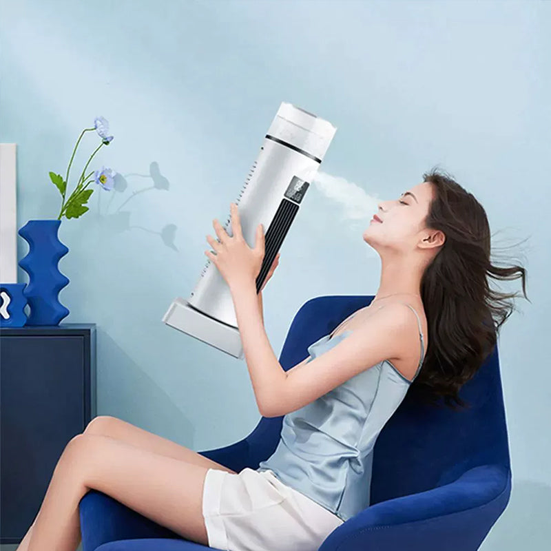 2025 NEW Portable Tower Fan – 6 Wind Speeds, Mist Bladeless, for Bedroom/Living Room/Office by eprolo