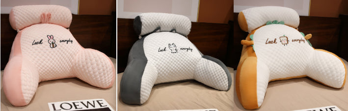Sofa Fluffy Cushion Luncheon Pillow Triangle Reading Cushion Bedside Soft Large Backrest Lumbar Cushion Office Chair Cushion by DERILUJA LLC