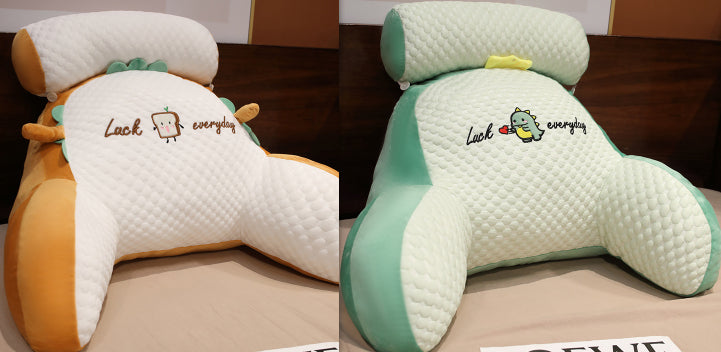 Sofa Fluffy Cushion Luncheon Pillow Triangle Reading Cushion Bedside Soft Large Backrest Lumbar Cushion Office Chair Cushion by DERILUJA LLC