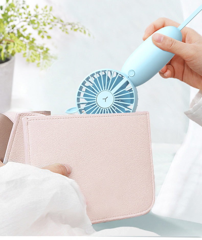 Cute New Double-Layer Twelve-Leaf Handheld Charging Silent USB Mini Fan by eprolo