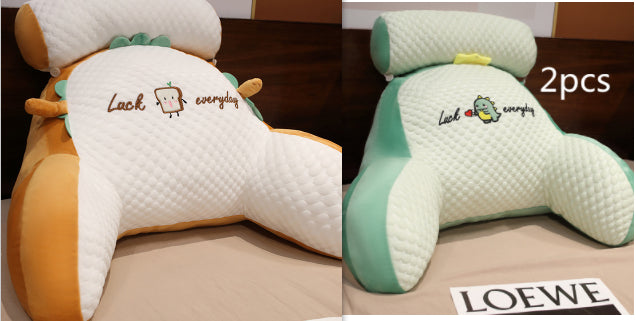 Sofa Fluffy Cushion Luncheon Pillow Triangle Reading Cushion Bedside Soft Large Backrest Lumbar Cushion Office Chair Cushion by DERILUJA LLC