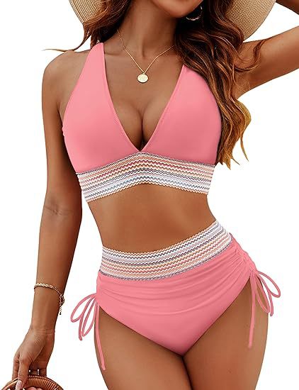 Fashion Women's High Waist Bikini Split Suit by DERILUJA LLC