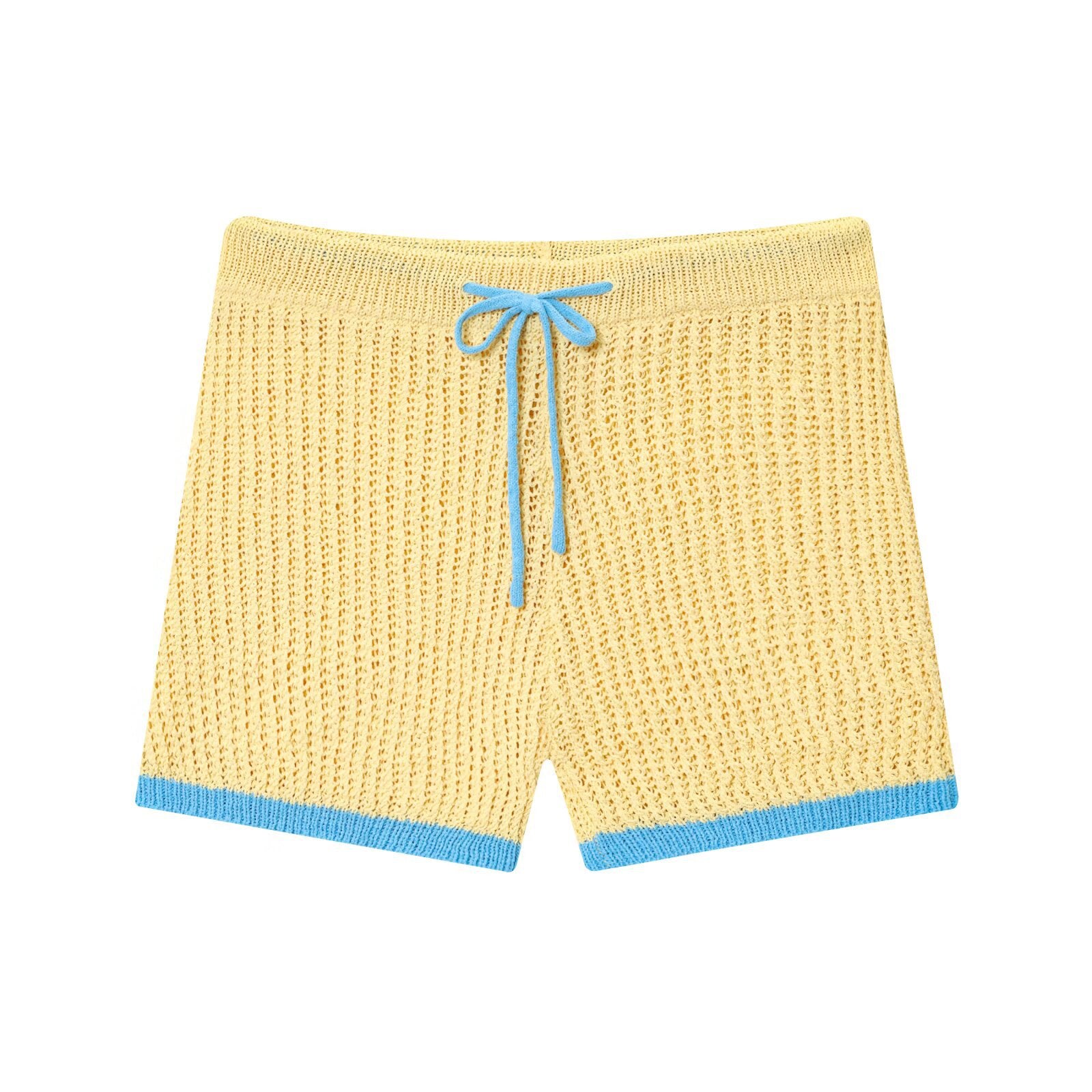 Knitted polo shirt jacket+shorts set