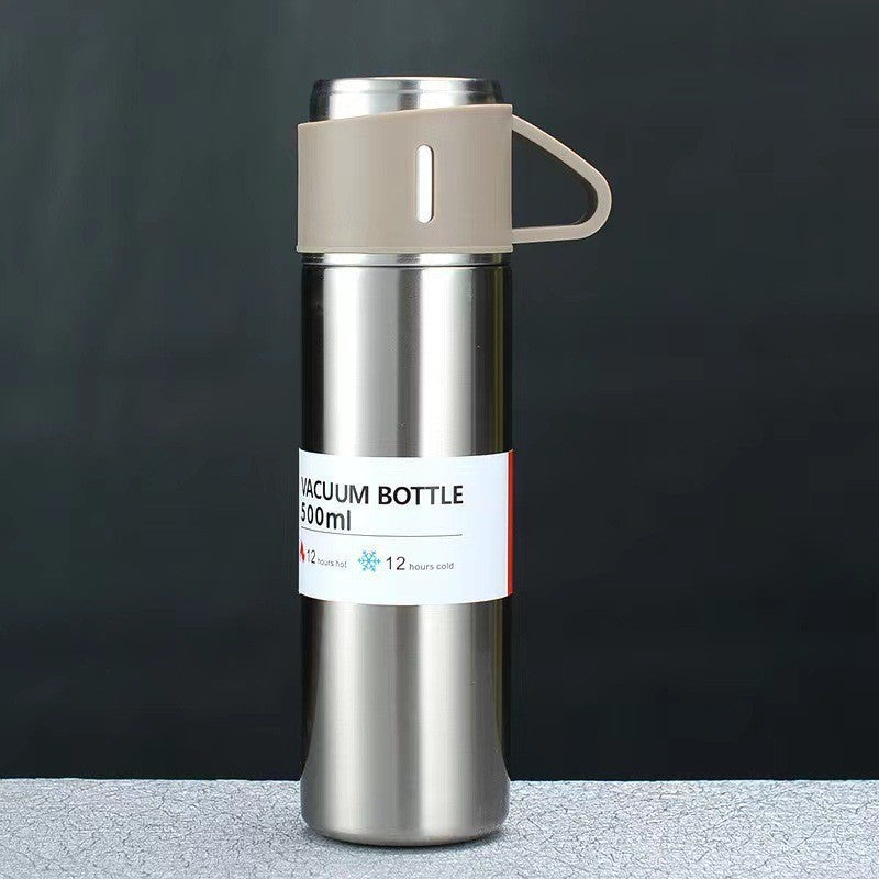 A cup of three-lid thermos cup portable fashion gift box set stainless steel cup by eprolo