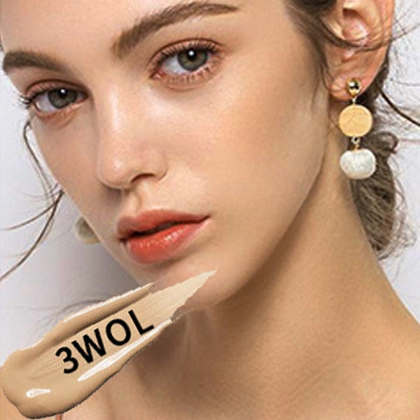 Professional Full Coverage Liquid Foundation Face Base Makeup Natural Color Concealer Whitening Lasting Primer Makeup