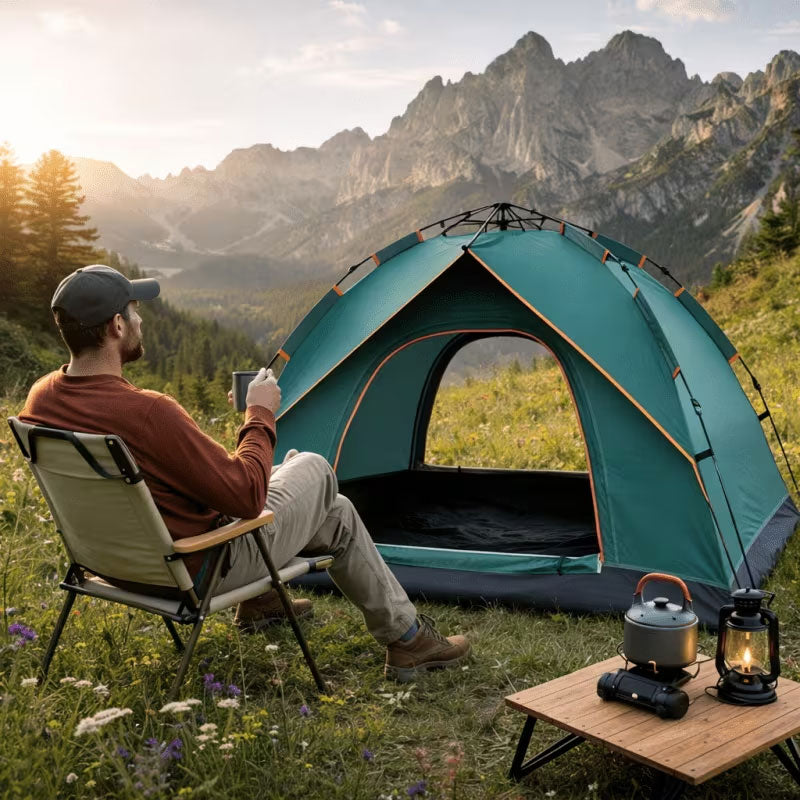 3-12 Person Double Layer 2-Bedroom Family Tunnel Camping Tent Waterproof Windproof UV Resistant for Outdoor Hiking & Camping by eprolo