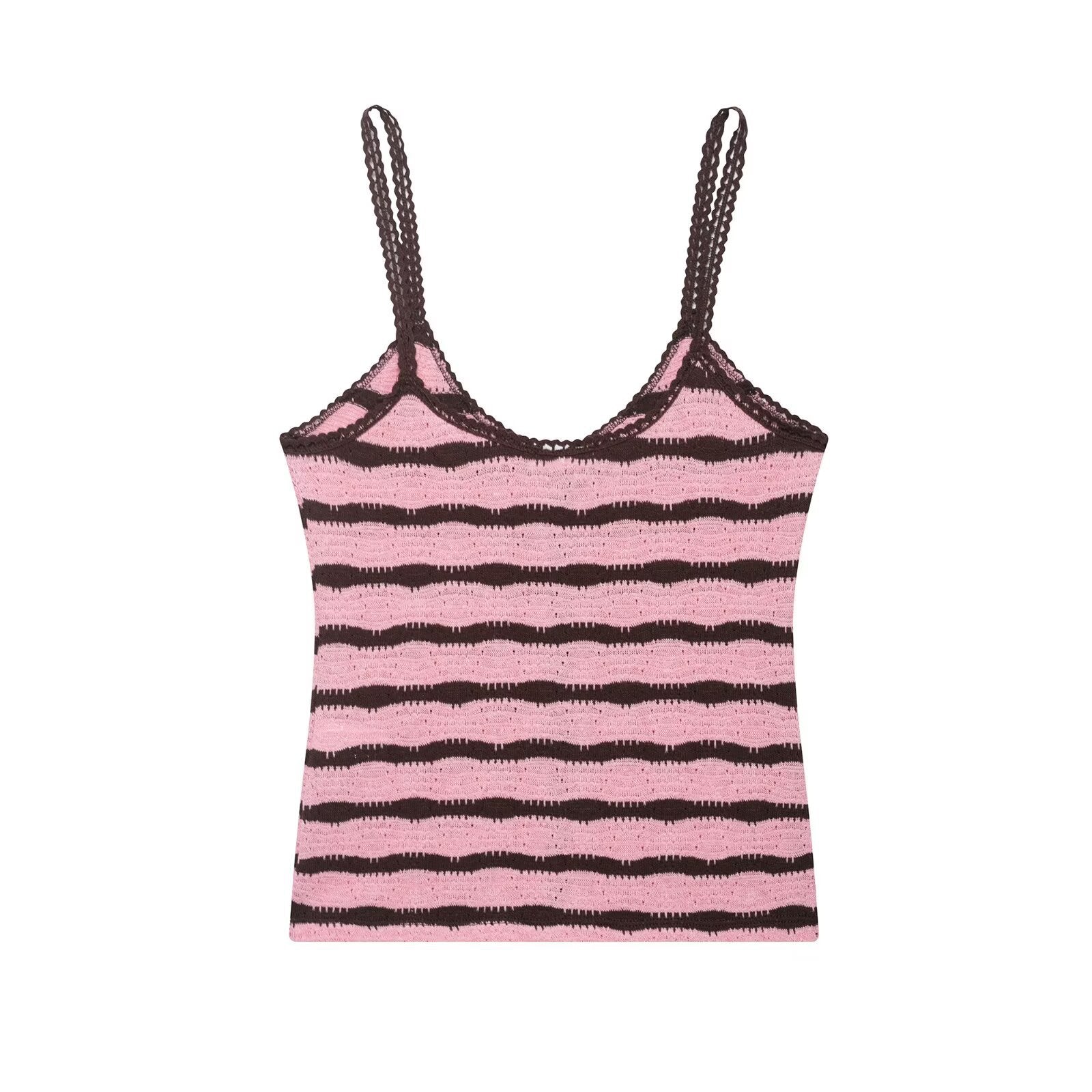 Striped knit camisole top+micro flared pants set by eprolo