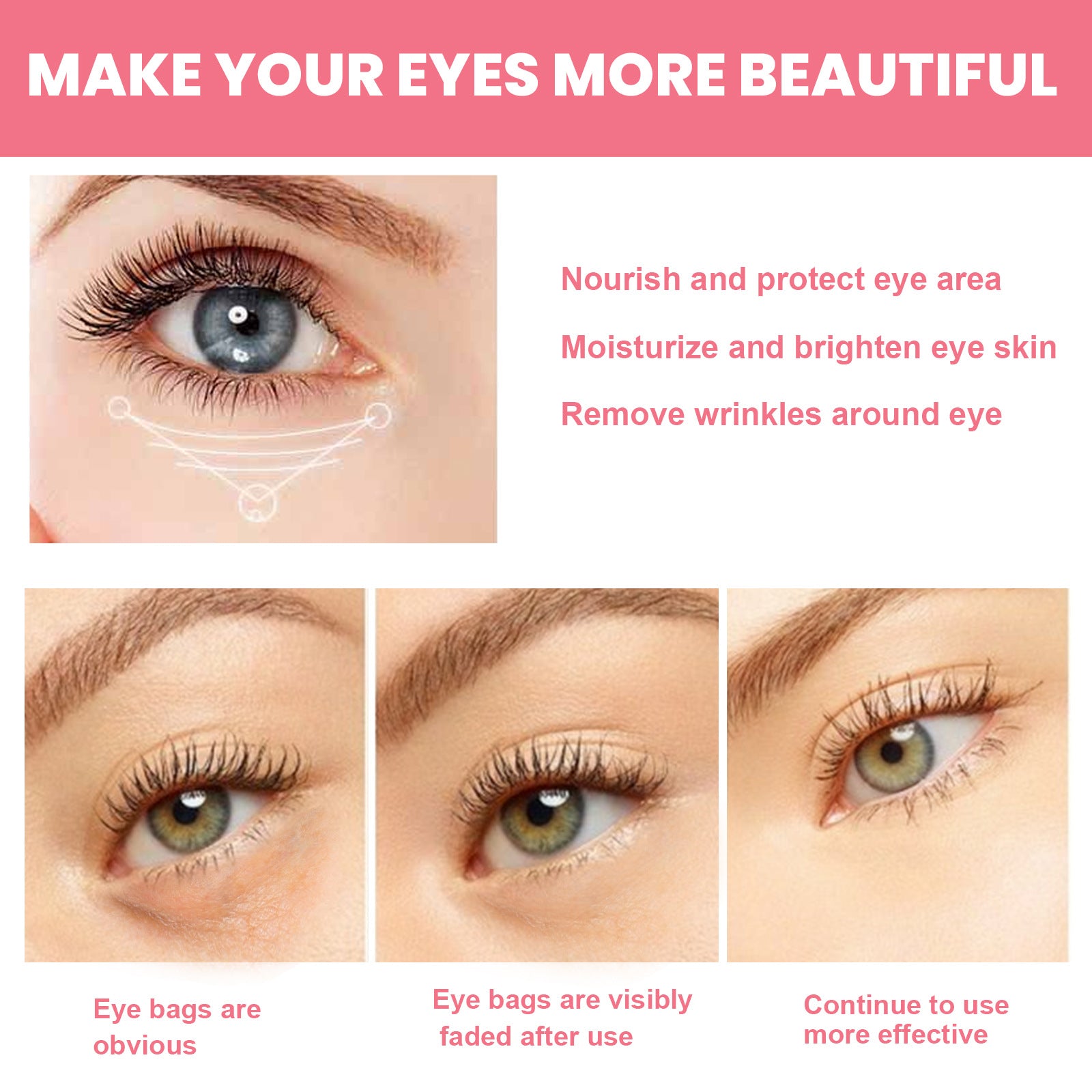Women Extra Renewing Rosehip Eye Balm For Face Lifting Moisturizing Balm Stick Deep Hydration Moisturizer Eye Care by eprolo