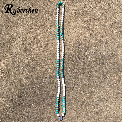 Design Howlite Natural Stone Mala Bracelet 108 Beads Mala Wrap Bracelet or High Quality Lotus Bracelet