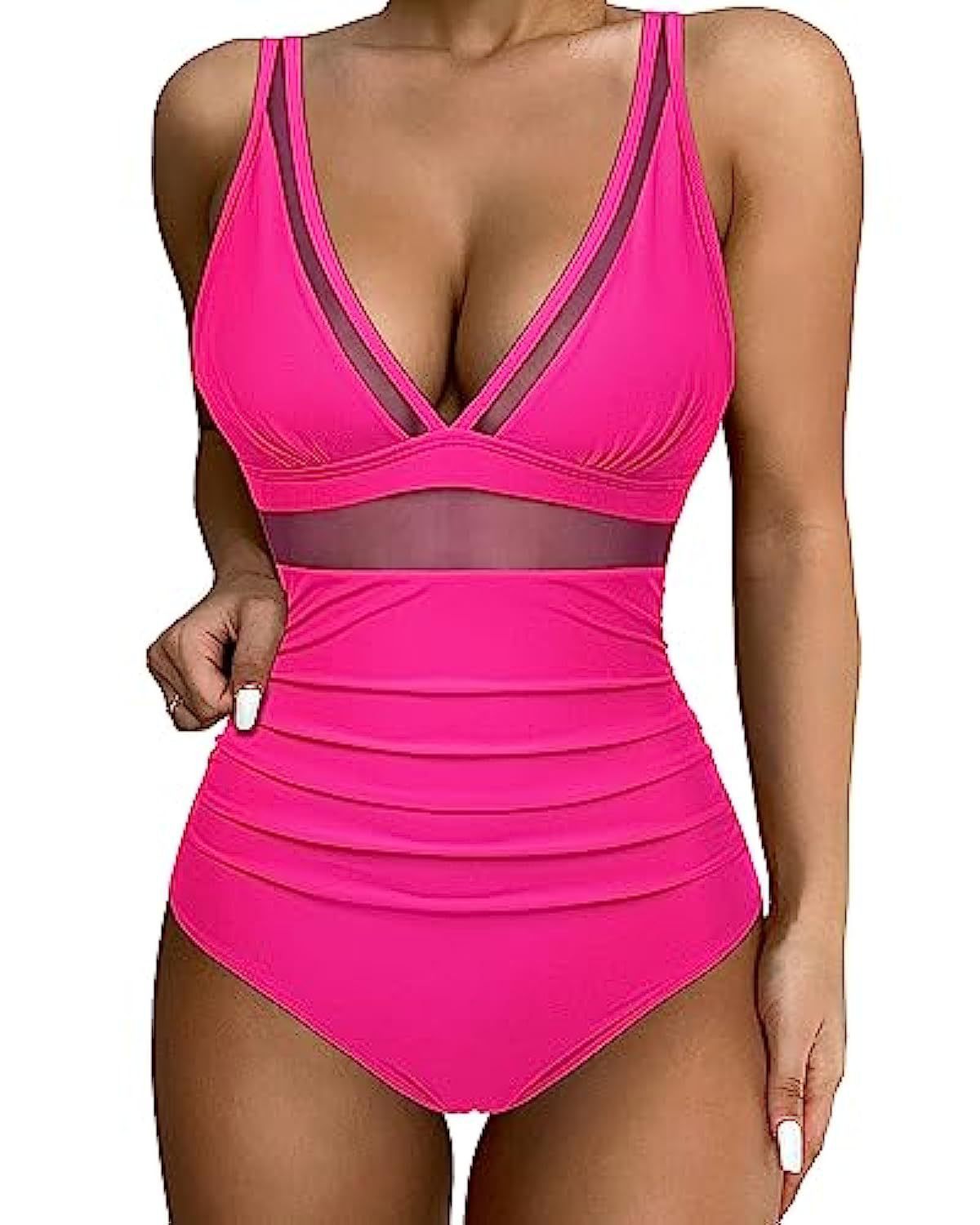 European and American high waisted one-piece swimsuit women's tight and sexy hollow swimsuit by eprolo