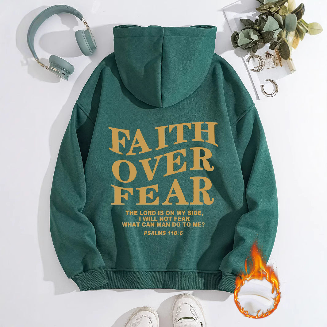 FAITH OVER FEAR Women's Hoodie by eprolo