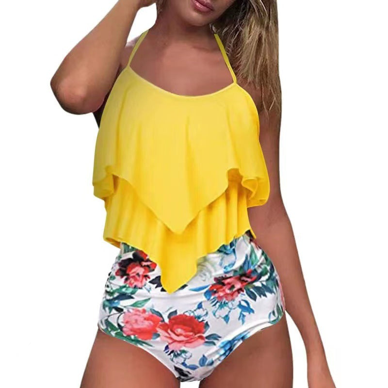Ruffled Bikini New High Waist Swimsuit Women Swimwear Bikini by eprolo