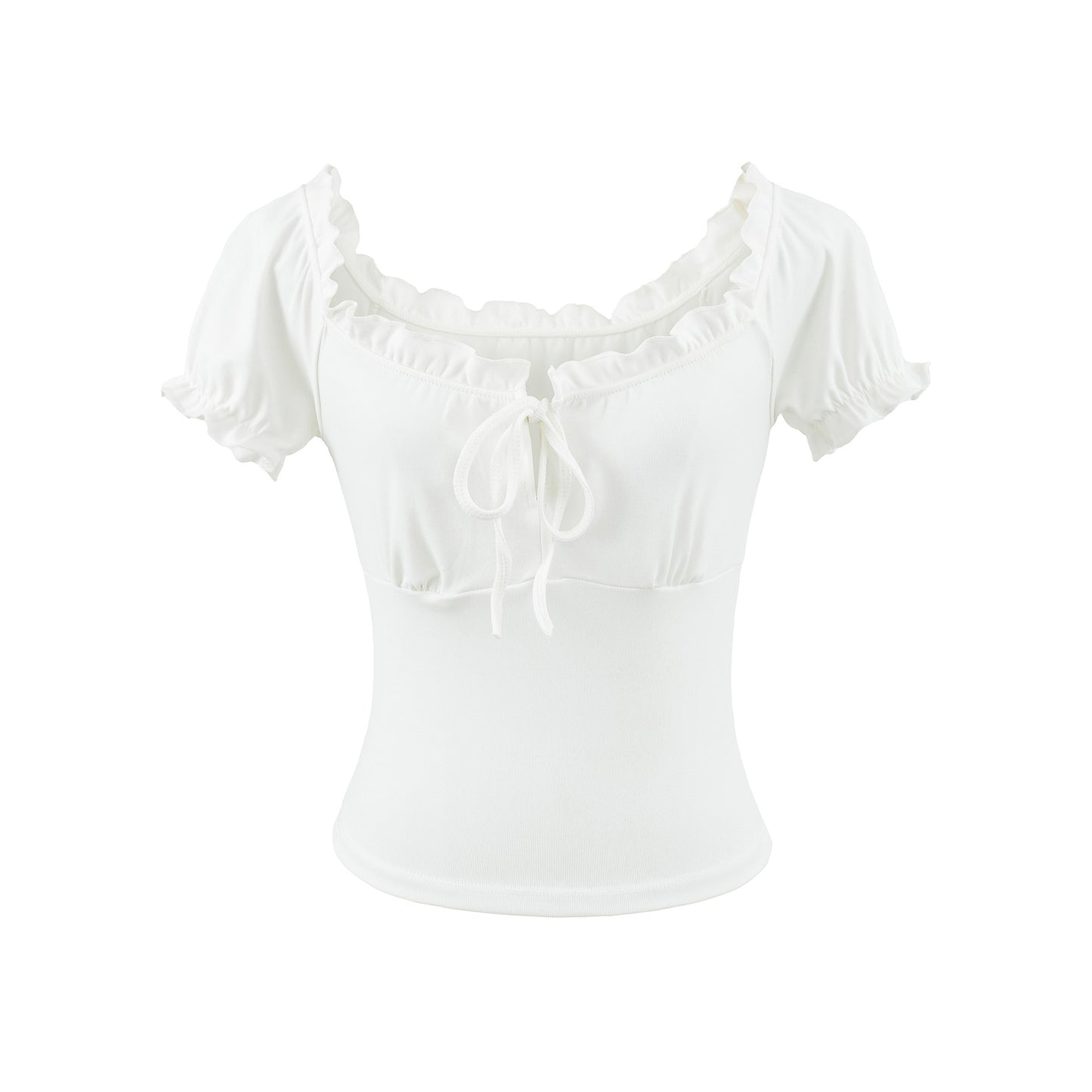 Square neck short sleeved T-shirt for women by eprolo