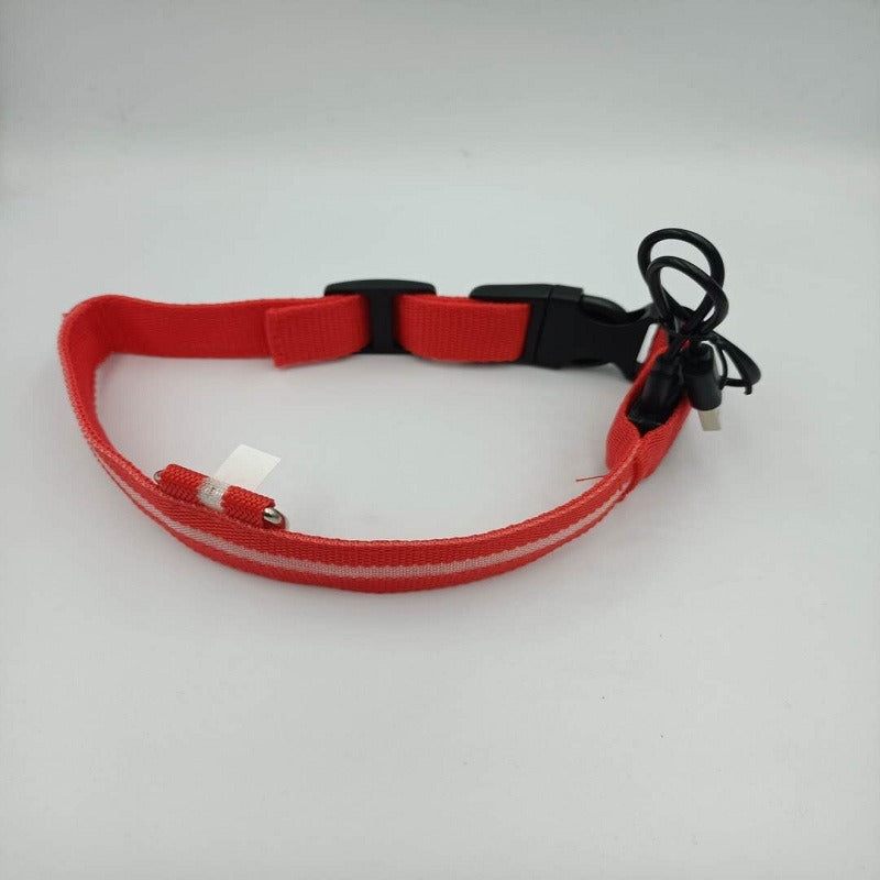 Led Pet Collar Glow Collar Pet Belt Mesh Rechargeable Neck Ring Usb Rechargeable Dog Cord Collar Battery by eprolo