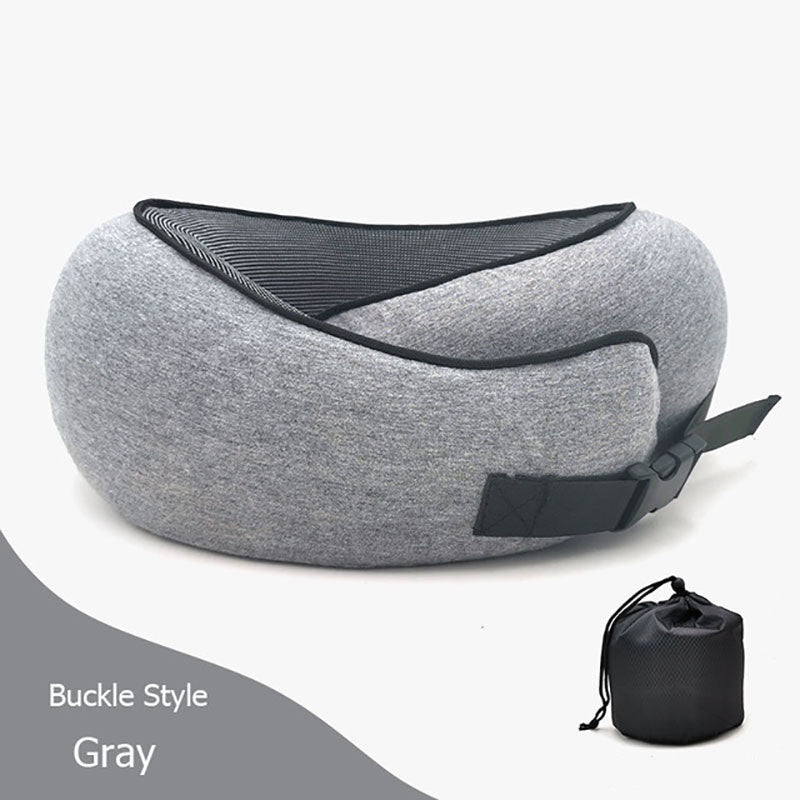 Travel Neck Pillow Non-Deformed Airplane Pillow Travel Neck Cushion Durable U-Shaped Travel Memory Cotton Nap Neck Pillow by DERILUJA LLC