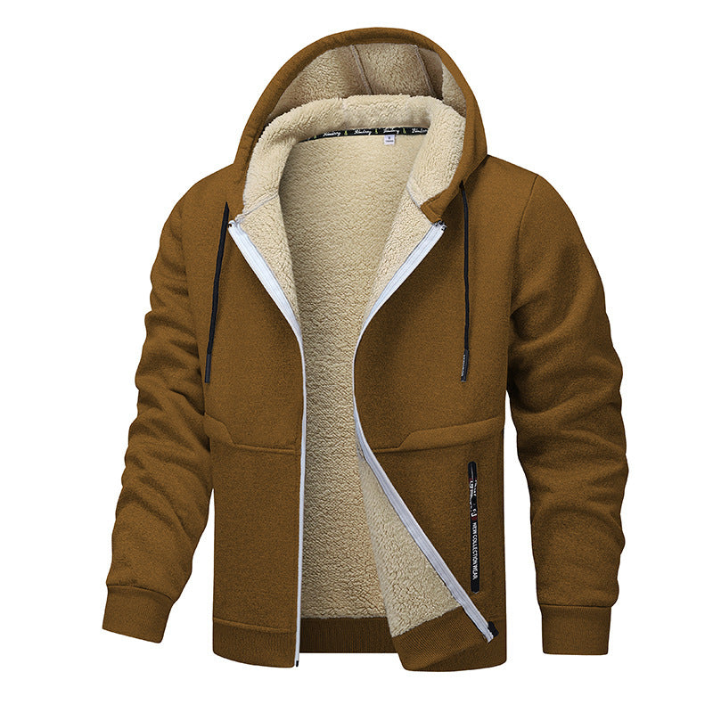 Men's Fashion Lambswool Thickened Coat Sweatshirt by My Store
