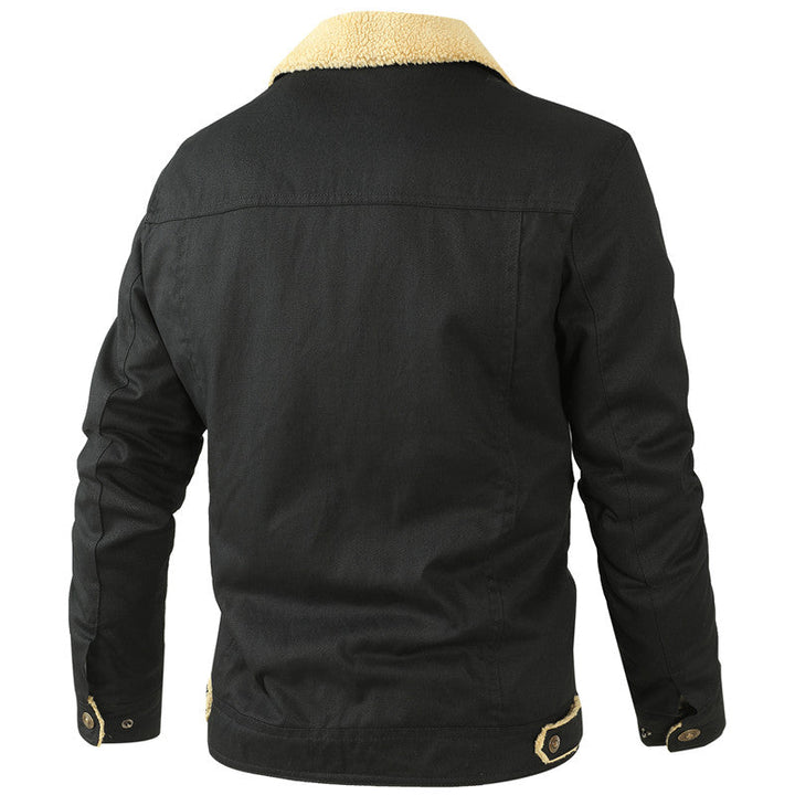 Men's Padded Cotton Workwear Casual Jacket by DERILUJA LLC