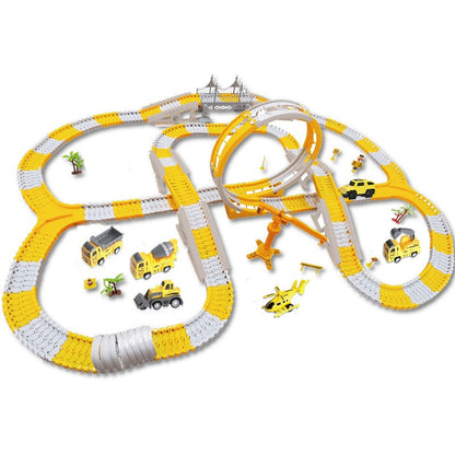 Electric toy track car wholesale children educational changeable track car small train track toy