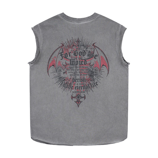 Cross made old dirty wide shoulder vest by eprolo