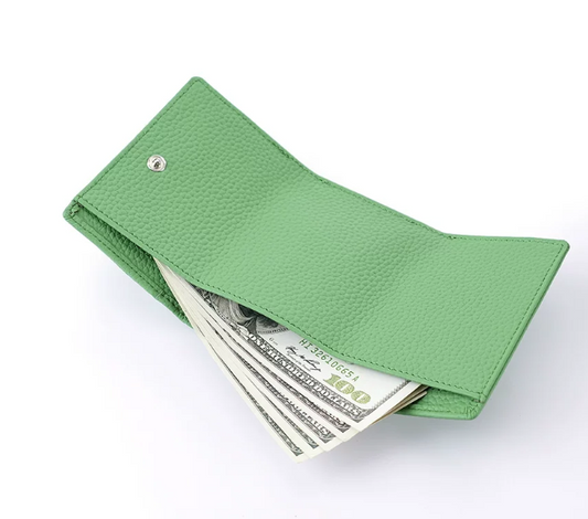 Genuine Leather Small Wallet RFID Coin Purse Money Clip by eprolo