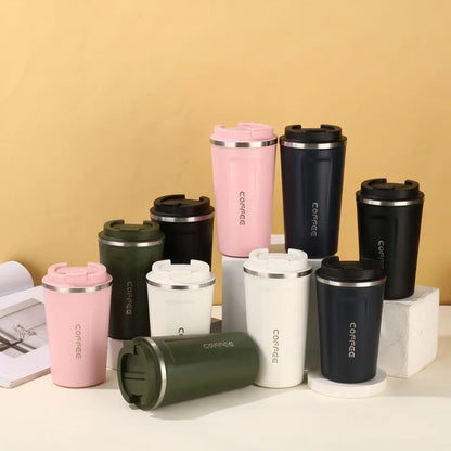 350ml/500ml Stainless Steel Coffee Cup Travel Thermal Mug Leak-Proof Thermos Bottle Tea Coffee Mug Vacuum Flask Insulated Cups