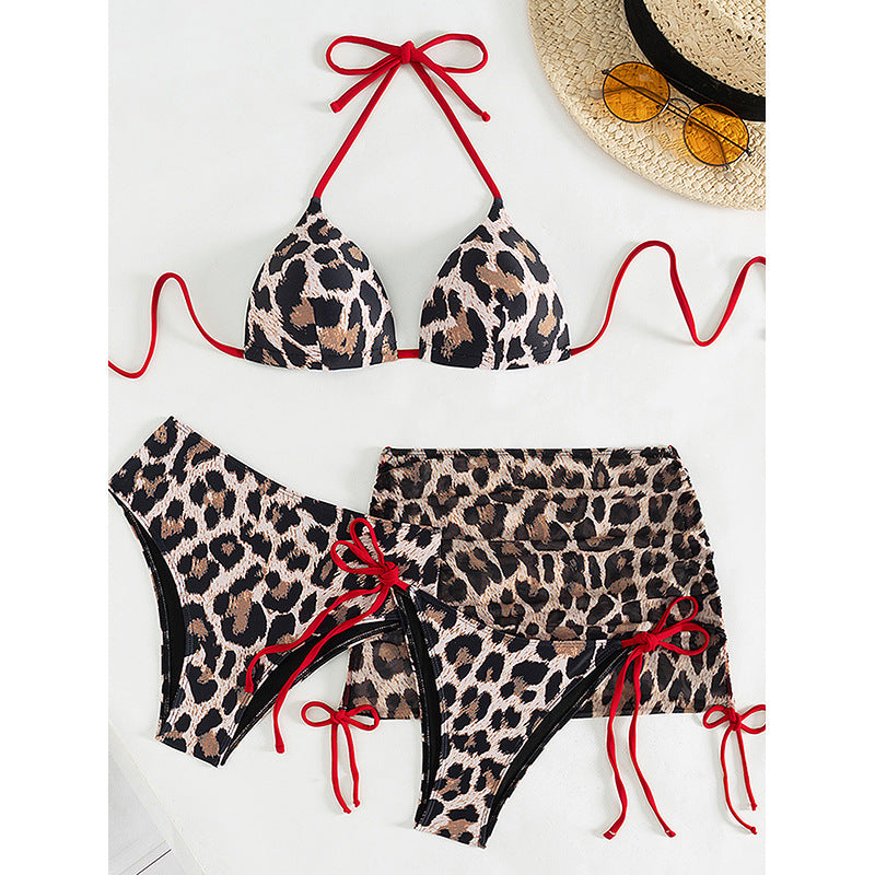 Wild Leopard Print Beach Dress Set for Women by eprolo