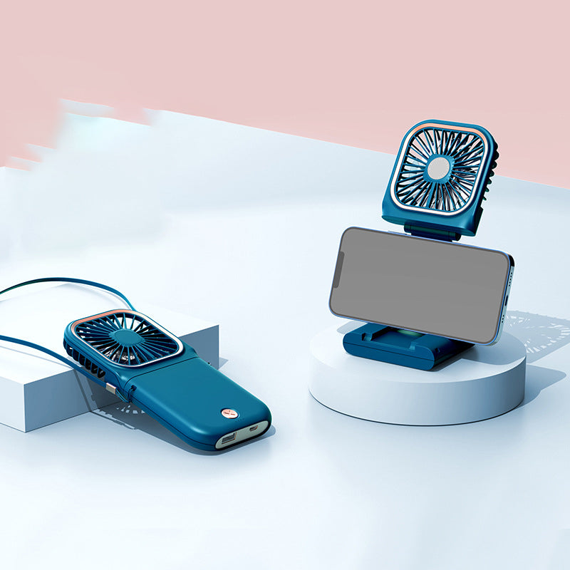 New Folding Hanging Neck Fan USB Charging Treasure Desktop Portable Mute Handheld Mini Fan by eprolo