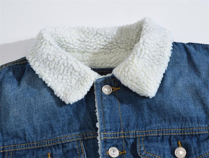 Winter Men's Casual Denim Jacket Plus Velvet Warm Cotton Coat by eprolo