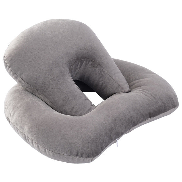 U-Shaped Desk Nap Pillow Neck Supporter Seat Cushion Headrest Travel Neck Pillow With Arm Rest by DERILUJA LLC