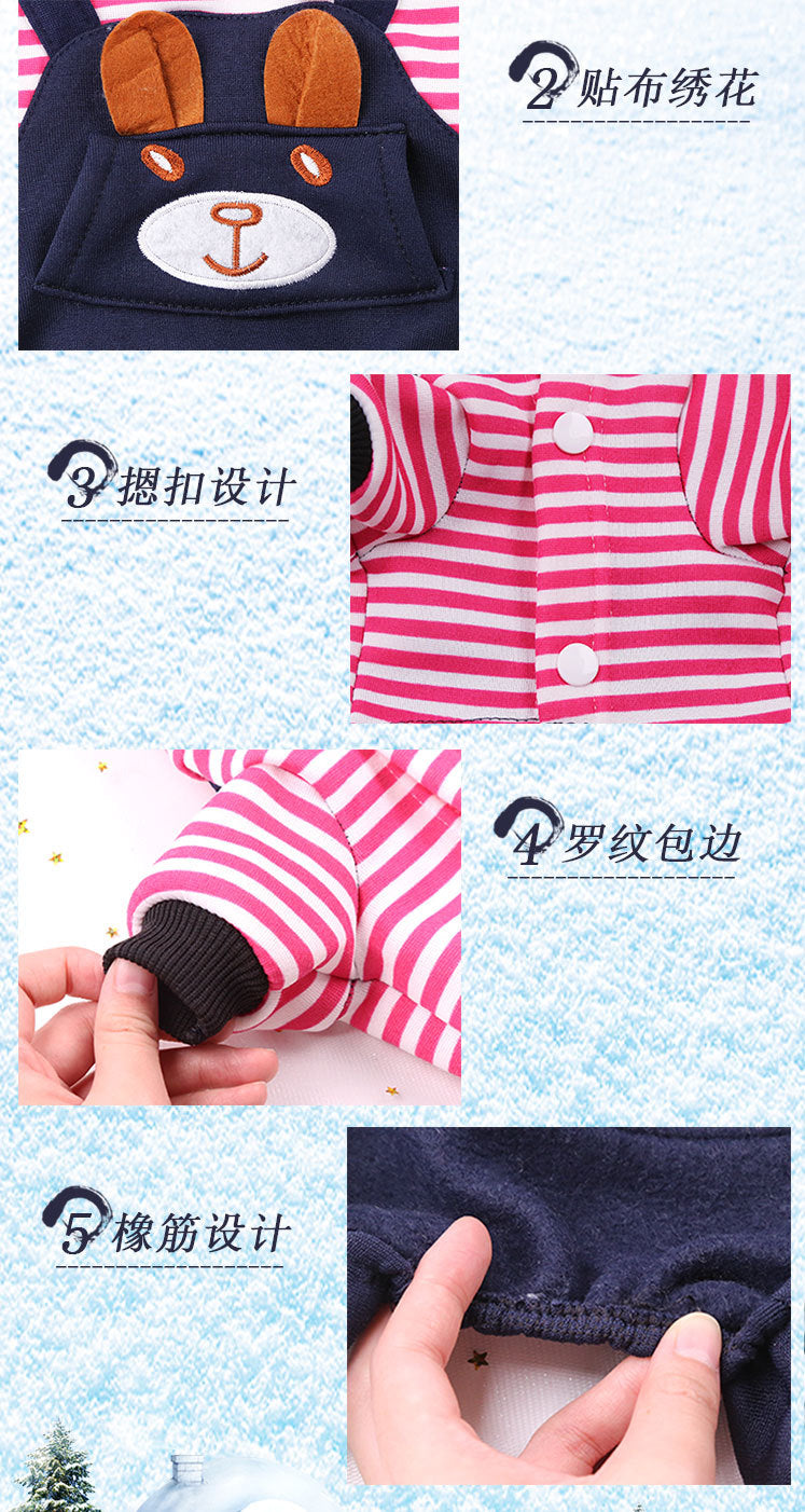 Cross-Border Pet Dog Clothes, Cat Autumn and Winter Four-Legged Cotton Coat, Cartoon Transformation Clothing, Cat Clothing, Dog Clothing Supplies by DERILUJA LLC