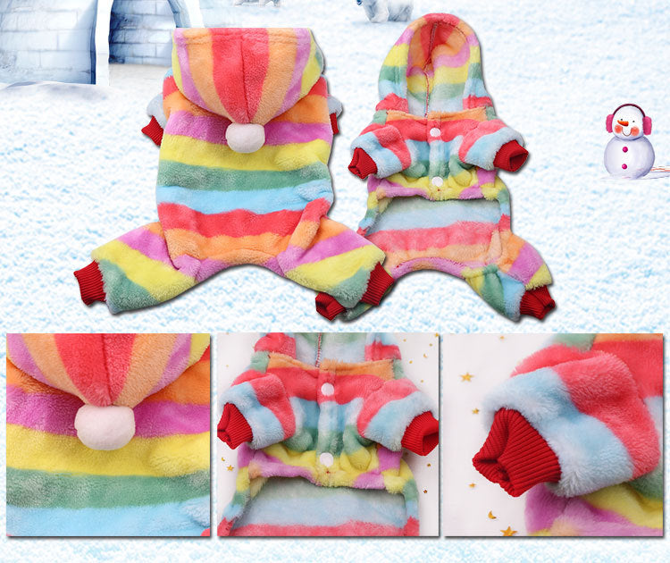 Cross-Border Pet Dog Clothes, Cat Autumn and Winter Four-Legged Cotton Coat, Cartoon Transformation Clothing, Cat Clothing, Dog Clothing Supplies by DERILUJA LLC