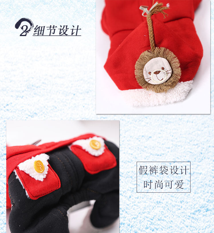Cross-Border Pet Dog Clothes, Cat Autumn and Winter Four-Legged Cotton Coat, Cartoon Transformation Clothing, Cat Clothing, Dog Clothing Supplies by DERILUJA LLC